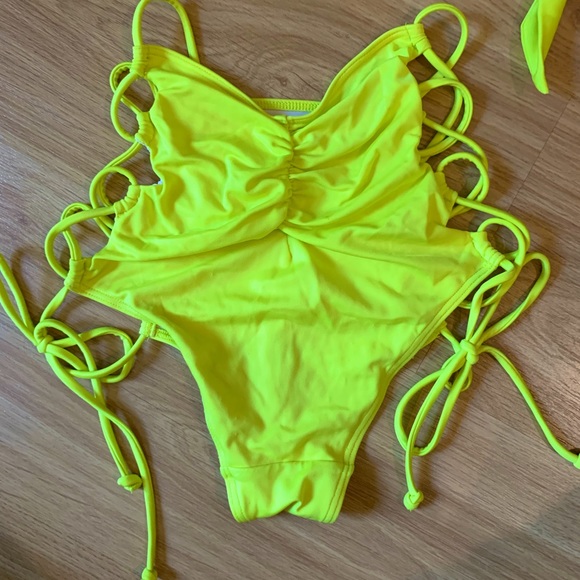 WE ARE HAH sustainable neon bathing suit - Picture 2 of 3
